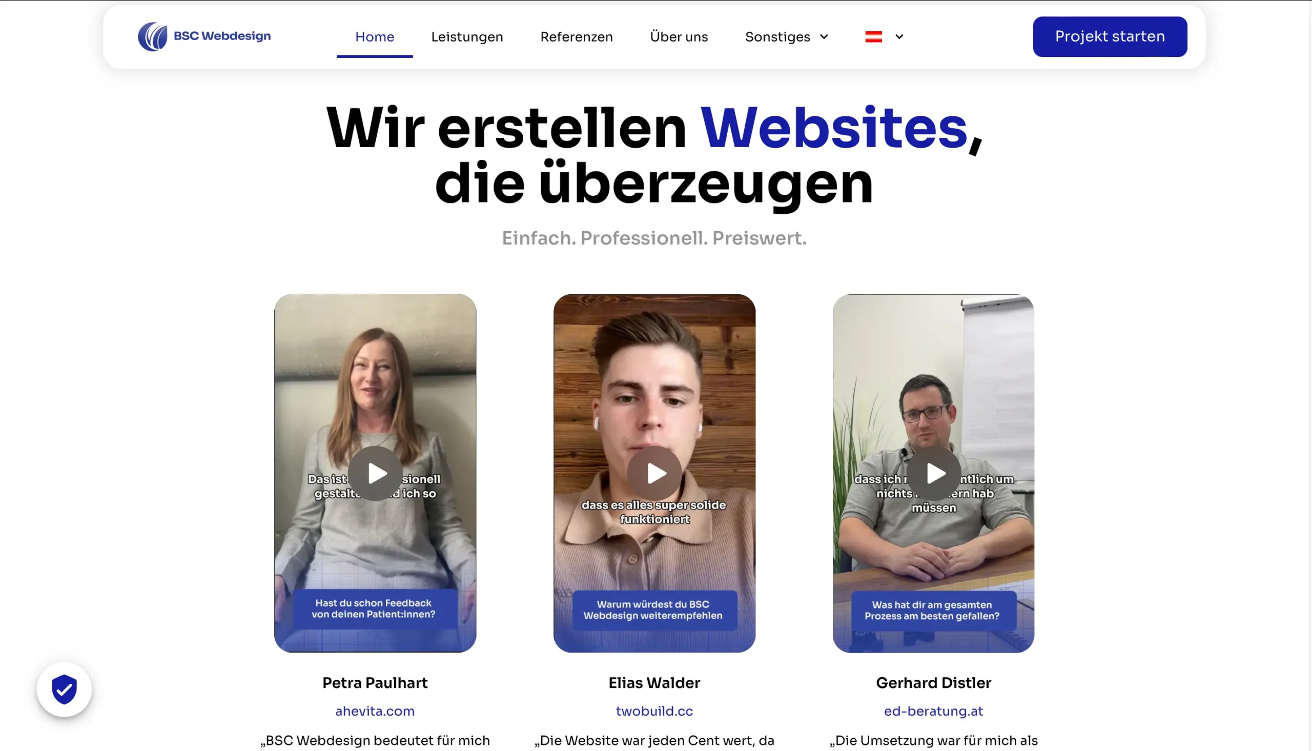 Beispiel einer Website: Wo ist der Header?