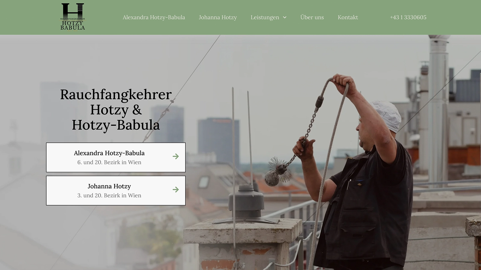 Hotzy Chimney Sweeps website