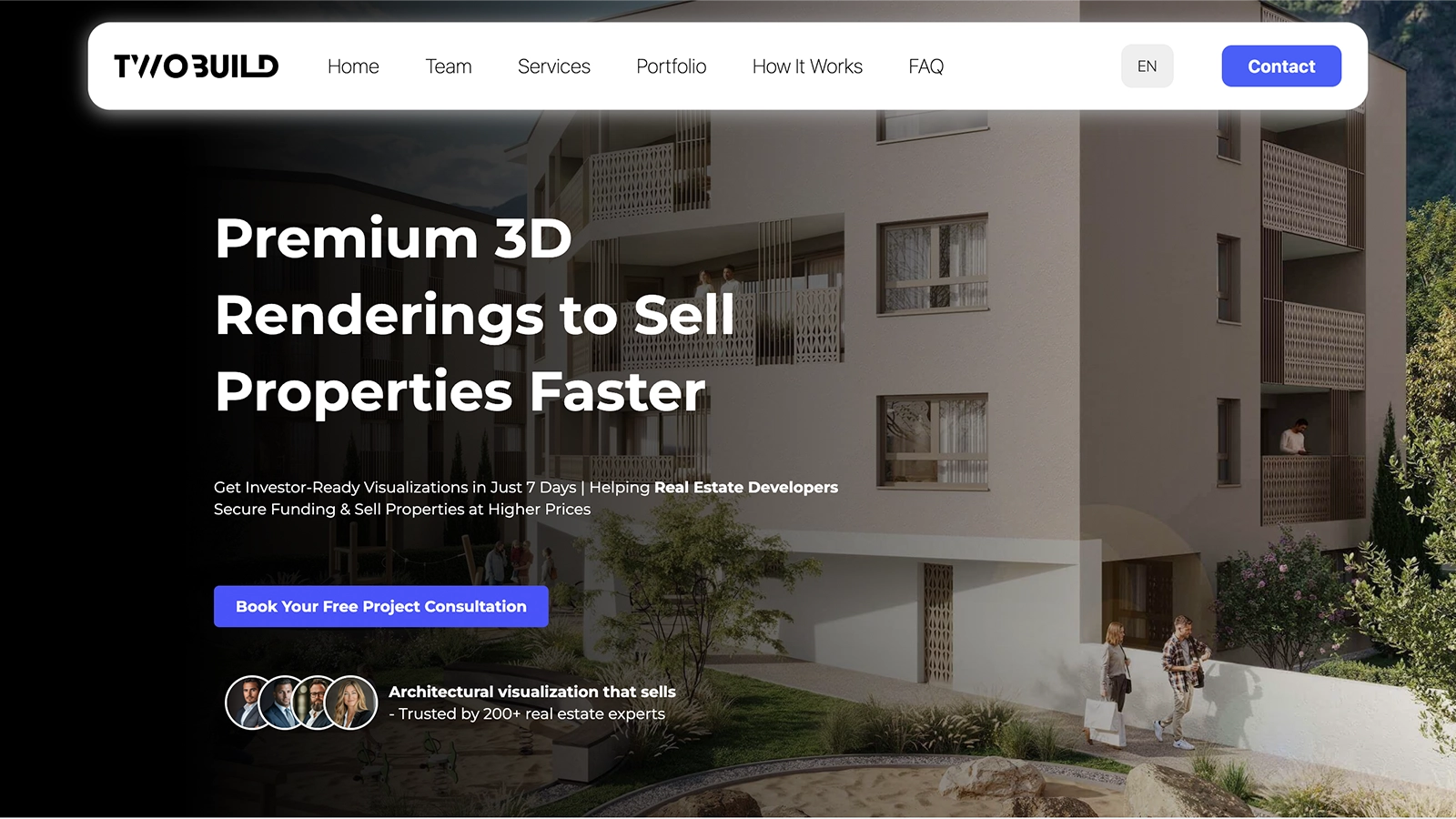 TWOBUILD Website Startseite