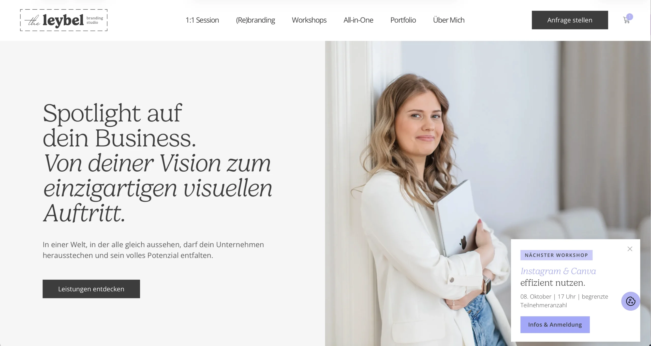 theleybel Brandingstudio Website nachher