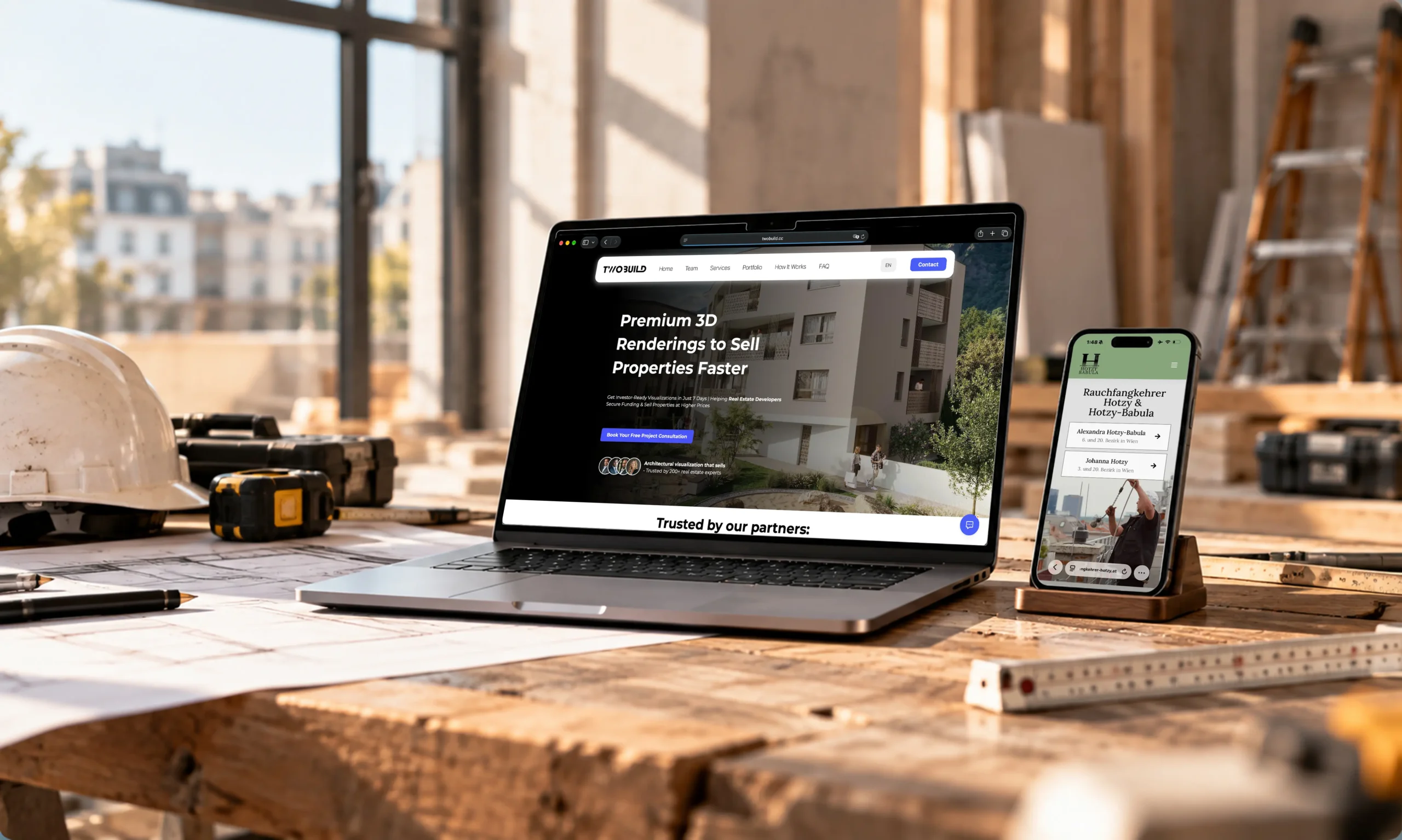 Web design for construction and trades