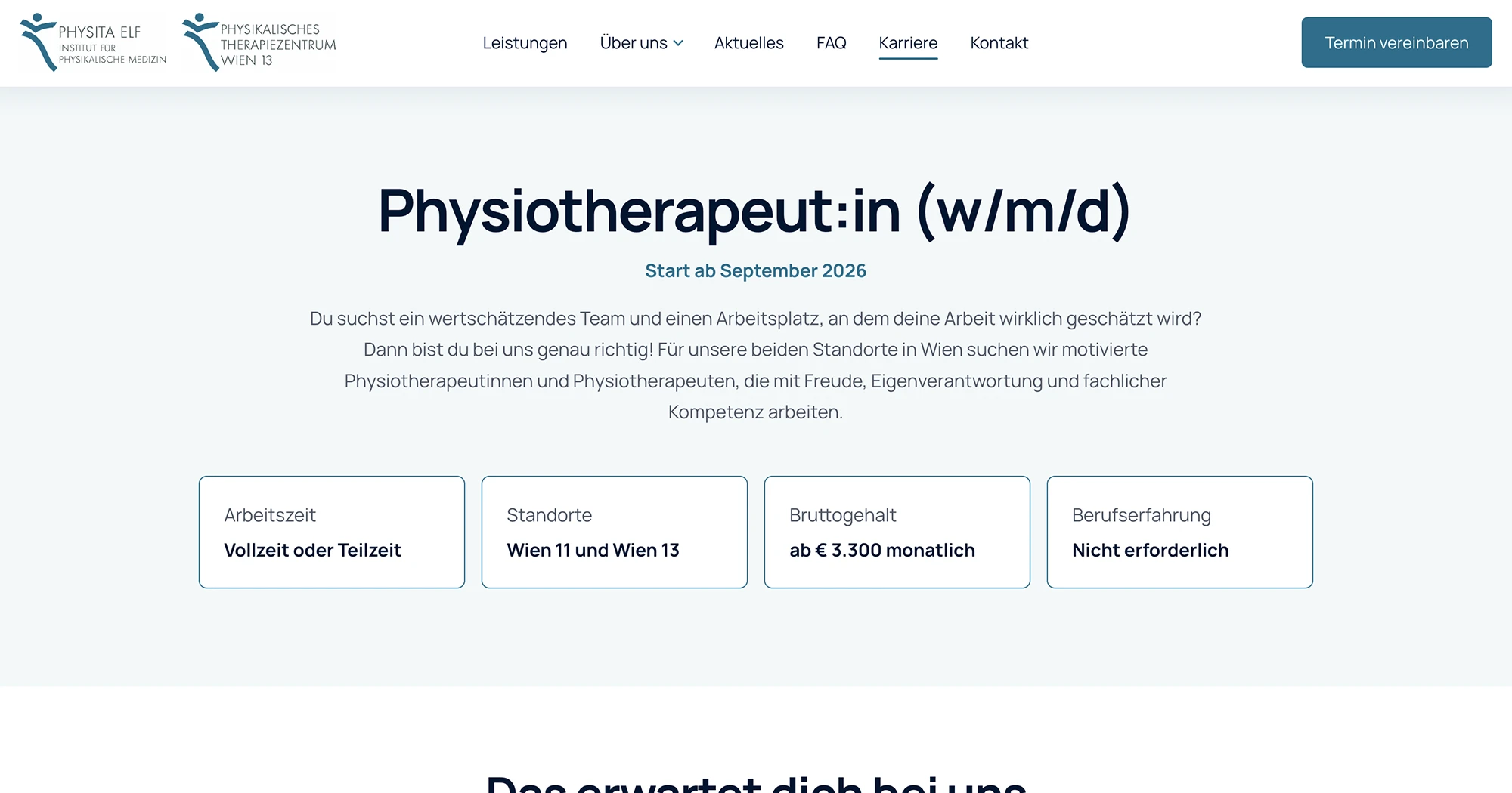 New Physita Elf job posting by BSC Webdesign