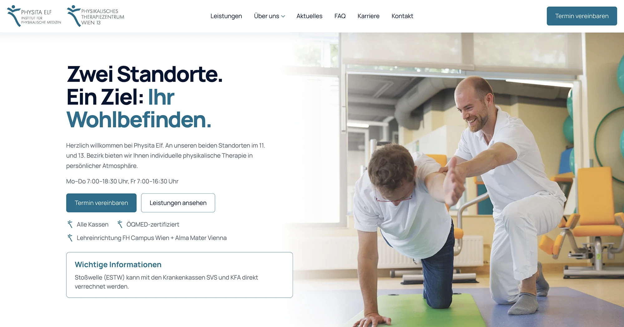 New Physita Elf homepage by BSC Webdesign